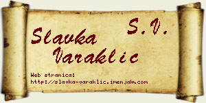 Slavka Varaklić vizit kartica